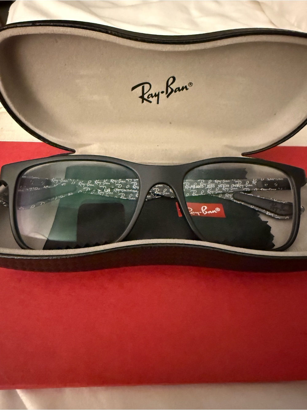 Ray-Ban Men’s Matte Black Rectangle Sunglasses – RX8903